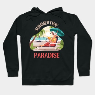 Hello summer Beach summertime Adventure travel lover palm tree sun Hoodie